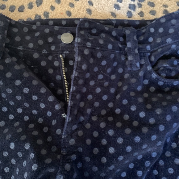 Ann Taylor curvy‎ stretch velvet polka dot pants. Worn maybe twice - Picture 3 of 4